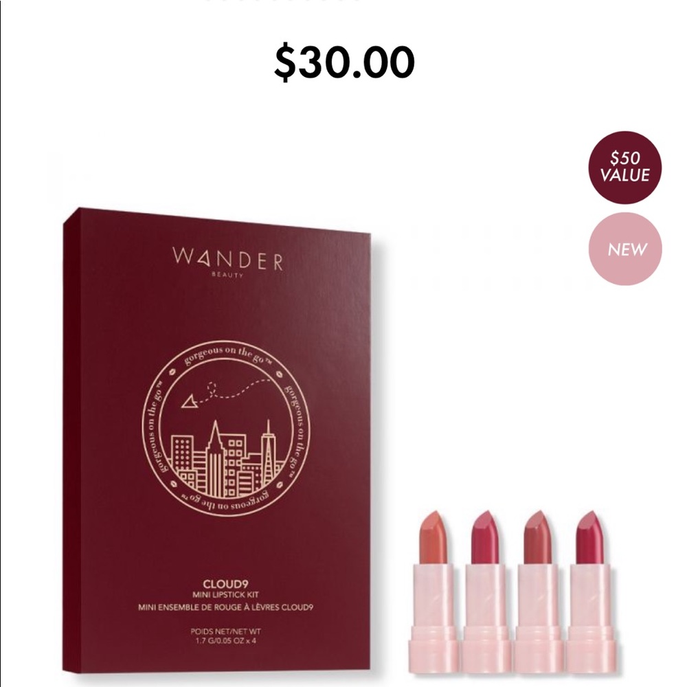 Wander Beauty Cloud9 Mini Lipstick Kit